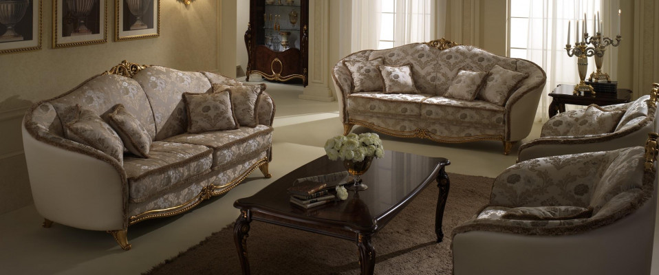 Canapé Canapé-Ensemble 3+3 Setzt Design Gepolsterte Canapé Couch Ensemble arredoclassic