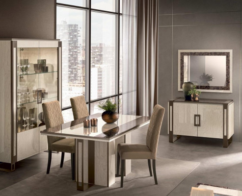 Iesszëmmer Set 3tlg. Iessdësch Vitrine Kommode modern Iesszëmmerméibels Set Italien