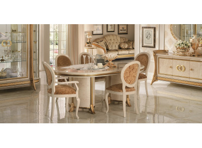 Italienesch Iesszëmmer Set Garnitur Stull Iessdësch Grupp 7tlg. arredoclassic