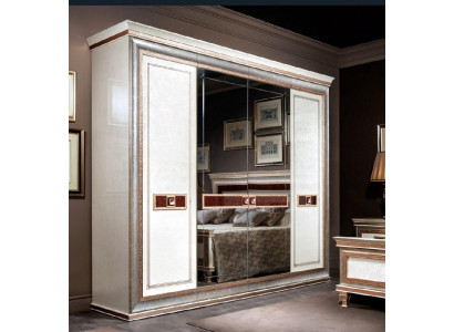 Designer Schlofzëmmer Schaf Kleederschaf Miwwelen Holz Gaderob arredoclassic