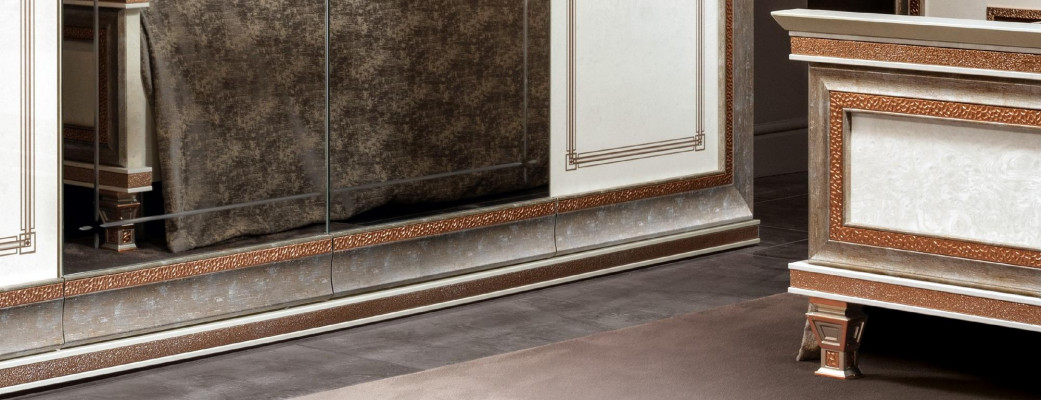 Designer Schlofzëmmer Schaf Kleederschaf Miwwelen Holz Gaderob arredoclassic