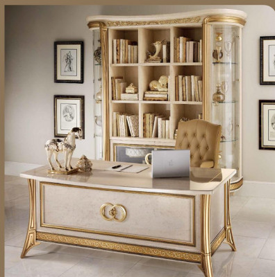 Bicherregal Schaf Vitrin XXL Designer Miwwel Luxus Barock Rokoko