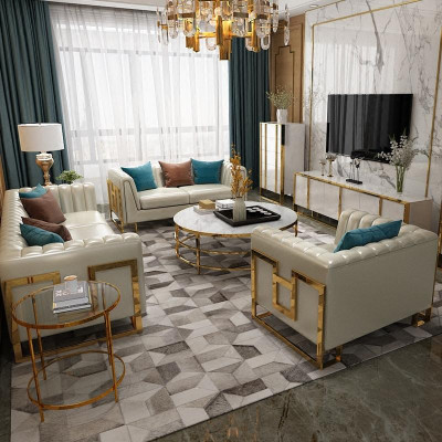 Sofagarnitur 3+2+1 Sëtzer Wunnlandschaft Canapé Couch Polsterset Sofas