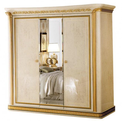 Kleederschaf Schlofzëmmer Holz Schaf 3 Dieren Schief Luxus arredoclassic