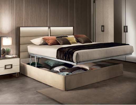Bett 2x Nuetsdësch 3 Stéck. Schlofkummersatz Design Modern Luxus Better Miwwelen Nei
