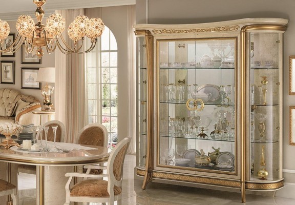 Vitrine Schaf Klassesch Vitrinen Wunnzëmmer Schief Kommode arredoclassic