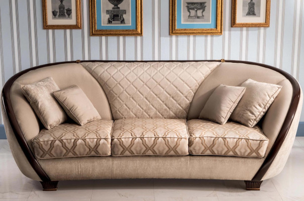 Sofa 3 Sëtzer Schlofssofa Designer Sofa mat Bettfunktion + Bettkëscht Couch NEI
