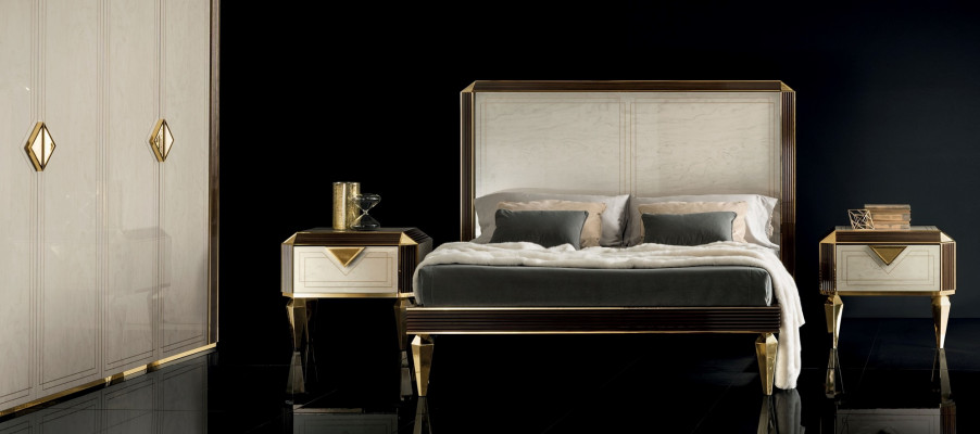 Bett 2x Nuetsdësch 3tlg. Schlofzëmmer Better Luxus 180x200 Zëmmer arredoclassic