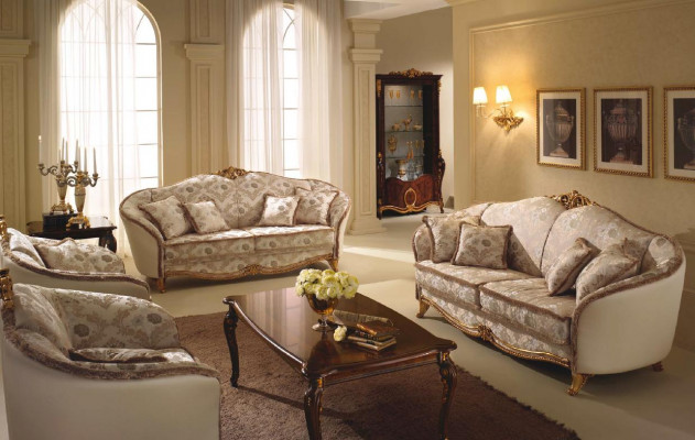 arredoclassic™ 3-Sëtz Sofa Canapé Polstersofa Couche-Schlofsofa Bettfunktion Neukonstruktioun