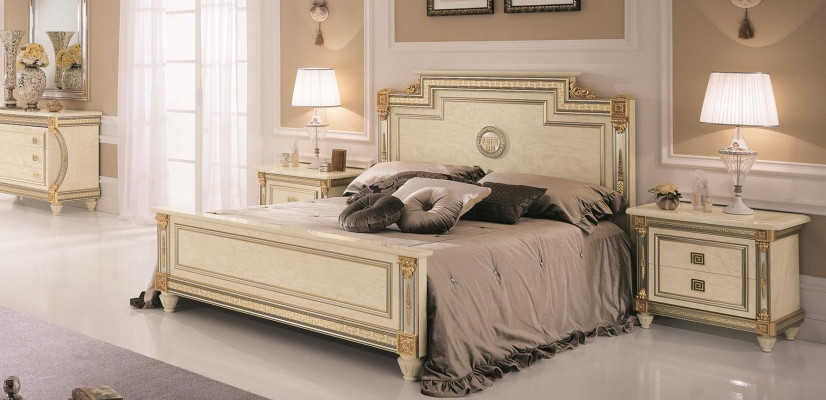Bett 2x Nuetsdësch Design Schlofzëmmer Klassesch 3tlg. Luxus Better Set Miwwelen