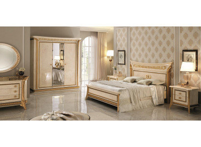 Bett 2x Nuetsdësch 3 tlg. Schlofkummer Set Miwwelen Modern Better arredoclassic nei