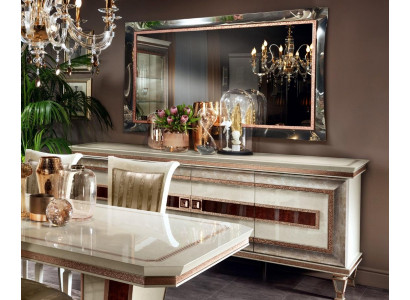 Konsol Holzwand Konsolendësch Spigel Kommode Schaf 2 Stéck arredoclassic