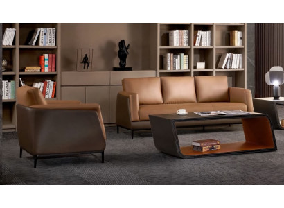 Sofa Sofen Couch Polster Lieder Modern Drësëtzer 3-Sëtzer Büro Ariichtung Nei