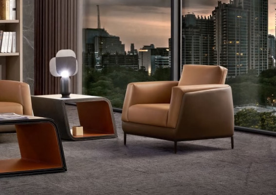 Sofa Sofen Couch Polster Lieder Modern Drësëtzer 3-Sëtzer Büro Ariichtung Nei
