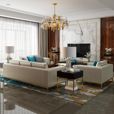 Sofagarnitur 3+2+1 Sëtzer Set Couchen Design Sofa Këssen Modern Couch