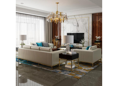 Sofagarnitur 3+2+1 Sëtzer Set Couchen Design Sofa Këssen Modern Couch