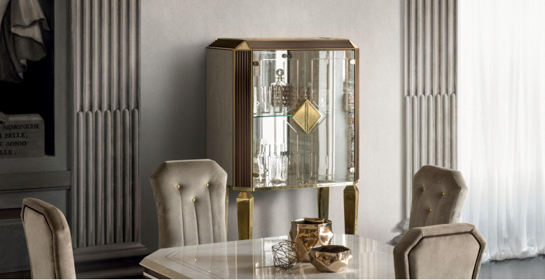 Schaf Bar Bar-Schaf Vitrinn Wunnzëmmer Designer Regal Miwwelen arredoclassic