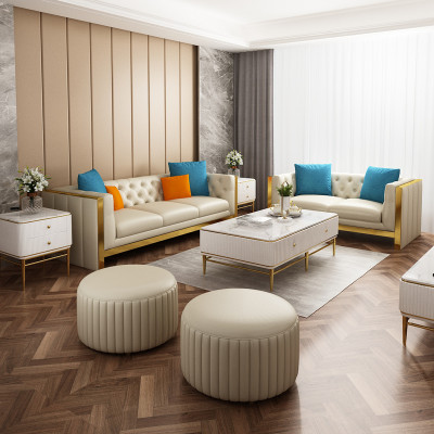 Canapé-Set 3-2-Sëtzer Design Sofa Polster Canapéen Couch Modern