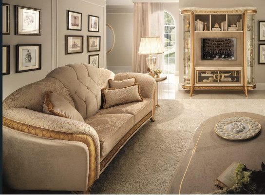 Dreisëtzer Canapé Polster Design Sofa Klassesch Sëtz Canapéen Zëmmer Miwwelen 3er Nei