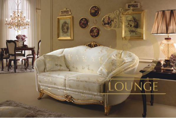 Sofa Couch 3 Plazen ouni 2+1 Designer Miwwelen Klassesch Barock Rokoko