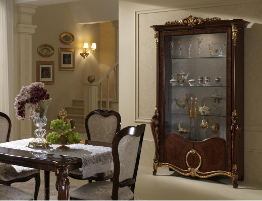 Wunnzëmmer Miwwelen Klassesch Holz Glas Vitrine Glasschaf Schaf Vitrinnen Nei