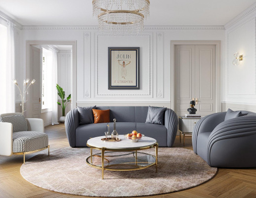 Wunnlandschaft Sofa Polster Sofagarnitur 3+2 Seitzer Modernen Stil Miwwel Grupp