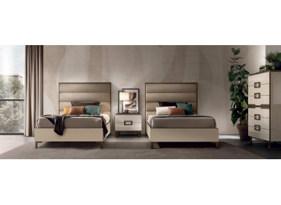 Hotel Ariichtung 2x Better + Nuetsdësch Design Luxus Modern Miwwelen 3tlg. Set
