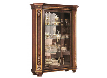 Vitrin 2 Dier Holzschaf Vitrinen Wunnzëmmer Schauschränke Design Glasmiwwelen