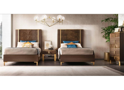 Bett Nuetsdësch Hocker 4 tlg. Schlofzëmmer Set Design Modern Luxus Better