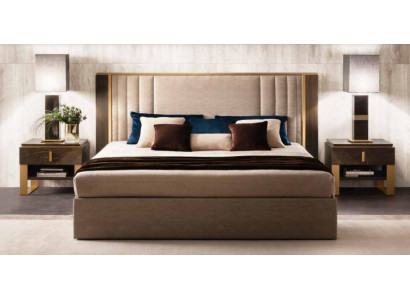 Bett 2x Noliescht 3-Stéck Schlofzëmmer Set Design Modern Luxus Italienesch
