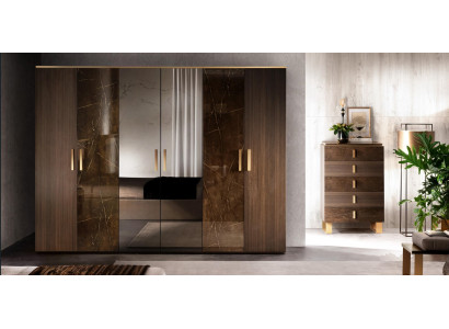 Luxus Kleederschaf Kleederschief Designer Héichglanz Miwwelen Wunnen Holz Nei