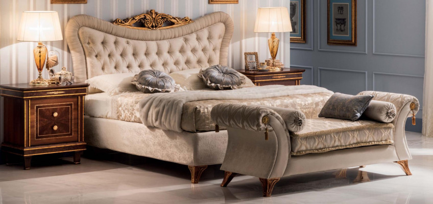 Bett Designer Miwwelen Schlofkummer Barock Rokoko Jugendstil Klassesch