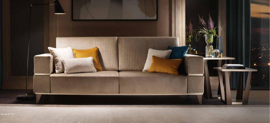Canapé Sofa Polster 3-Sëtzer Textil Sofae Couchen Sëtz Garnituren Design Neit Club