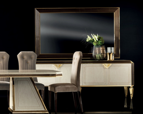 Designer Kommode Side Low Board Schaf Wunnzëmmer Holz Luxus Regal Anrichte