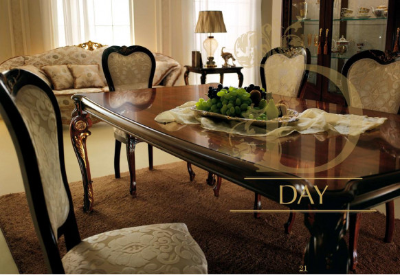 Klassesch 6 Still Designer Still Italienesch Iesszëmmer-Miwwelen Holz