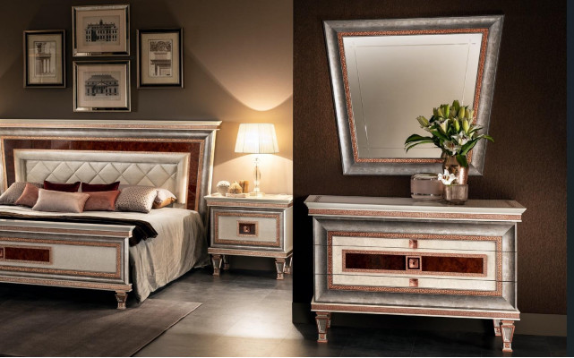 Elegant Stil Miwwelen Schlofzëmmer Kommod Schaf Klassesch Kredenz mat Spigel
