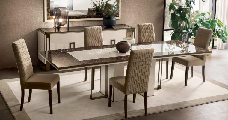 Iessdësch Dësch Iesszëmmer Wunnzëmmer Garnitur Holz Design Dëscher 200x102/280cm