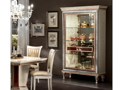 Vitrinenschaf Schaf Vitrine Wunnzëmmer Schau Käschtest Design Barock Rokoko Holz nei