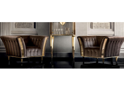 Sessel Club Lounge Lehn Stull Polstersofa 1 Sëtz Fernseh Samt arredoclassic