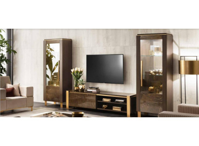 Anrichte Luxus Glasschaf Vitrine Glas Schaf Modern Stil Miwwele Italienesch