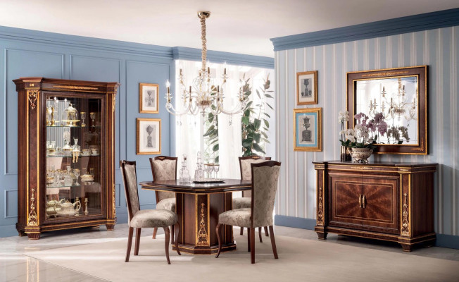 Iessdësch Holzdësch Holz Dëscher Dësch Iesszëmmer Design Luxus Miwwelen arredoclassic