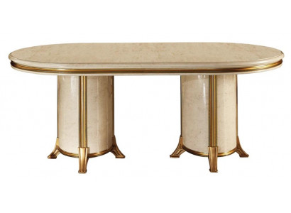 Iesszëmmer Wunnzëmmer Klassesch Beige arredoclassic Iessdësch Design Dësch Holz