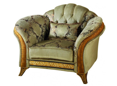 Luxus Fernseh Klassesch Sesselen Lounge 1 Sëtzier Stoff Relax Club arredoclassic