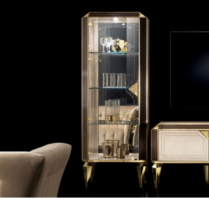 Schaf Vitrin Vitrinenschaf Vitrineschief Stilliefer Holz Credenz arredoclassic