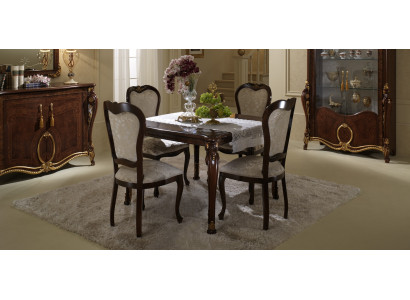 Iessdësch Dësch Grupp Iesszëmmer Wunnzëmmer Garnitur Holz Design Dëscher Barock