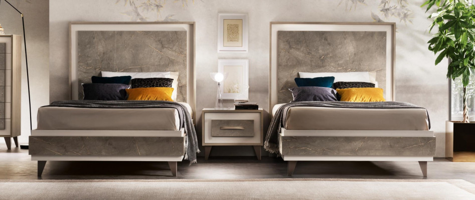Set Hotel 2x Better Nuetsdësch Design Schlofkummer 3tlg. Miwwelen arredoclassic