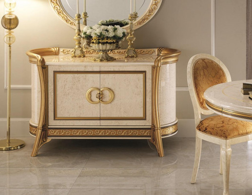 Design Miwwel Stil Barock Kommode Schaf Beige Luxus Holz Italienesch Miwwelen Nei