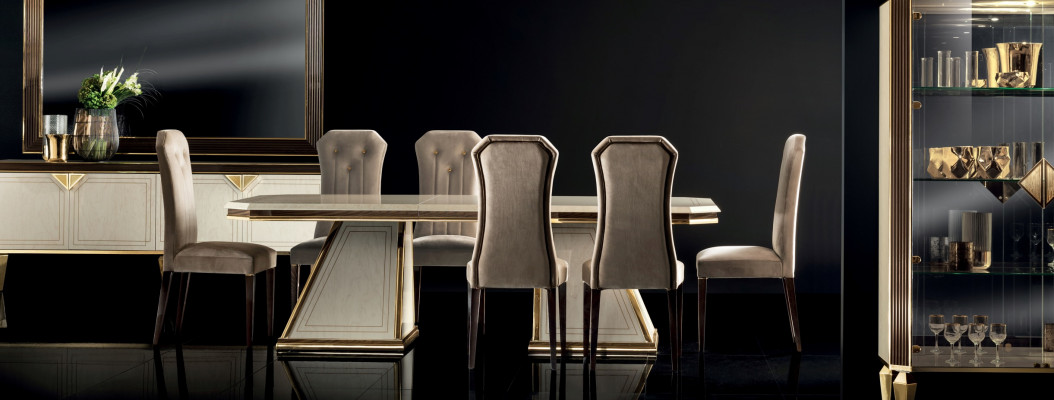 Set vum 6x Designer Stull Set Iesszëmmer Matzen Polster Sëtz Stull Garnitur Komplett
