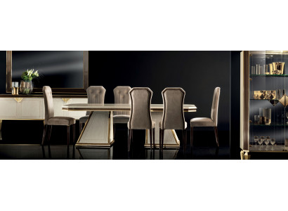 Set vum 6x Designer Stull Set Iesszëmmer Matzen Polster Sëtz Stull Garnitur Komplett