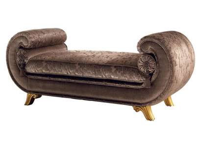 Wunnzëmmer Lounge Miwwelen Klassesch Design Sofa Brun Textil Chaiselongue Nei